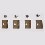 Set of 4 Stovax Stockton glass clips with screws