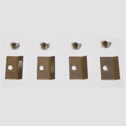 Set of 4 Stovax Stockton glass clips with screws