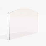 Clarke Richmond stove glass with an arched top