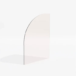 Vermont Intrepid MK2 Double Door Stove Glass has one side shaped into a half arch.