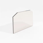 Lincsfire Saxilby stove glass with the top corners cut
